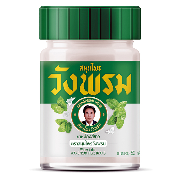 [무료배송]<br>태국 왕프롬 야몽 마사지 화이트밤 50g(HOT) 6개 세트<br>"통증완화"